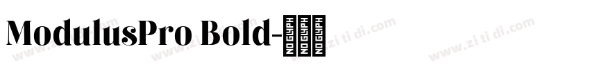 ModulusPro Bold字体转换